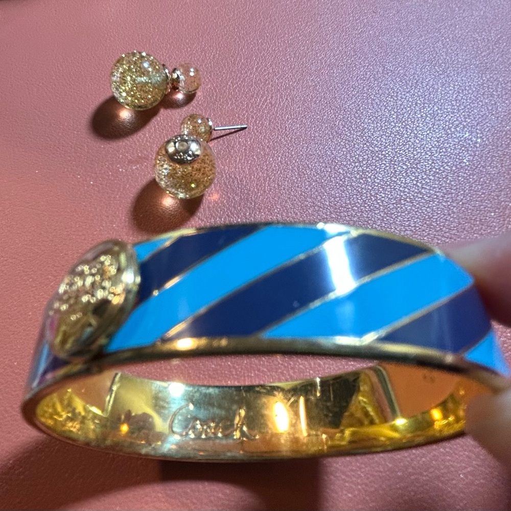 Coach Bracelet & Dior style earrings